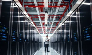 Modern crypto mining infrastructure partnership between Digital Shovel and IREN showing sustainable data center operations