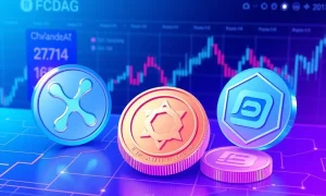Leading crypto for payments comparison showing XRP, Chainlink and BlockDAG performance analysis
