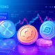 Leading crypto for payments comparison showing XRP, Chainlink and BlockDAG performance analysis