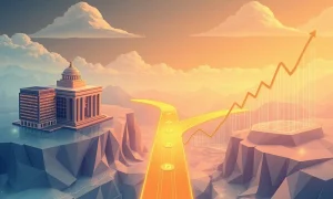 Three cryptocurrency investment paths showing crypto upside 2025 potential through institutional and speculative opportunities