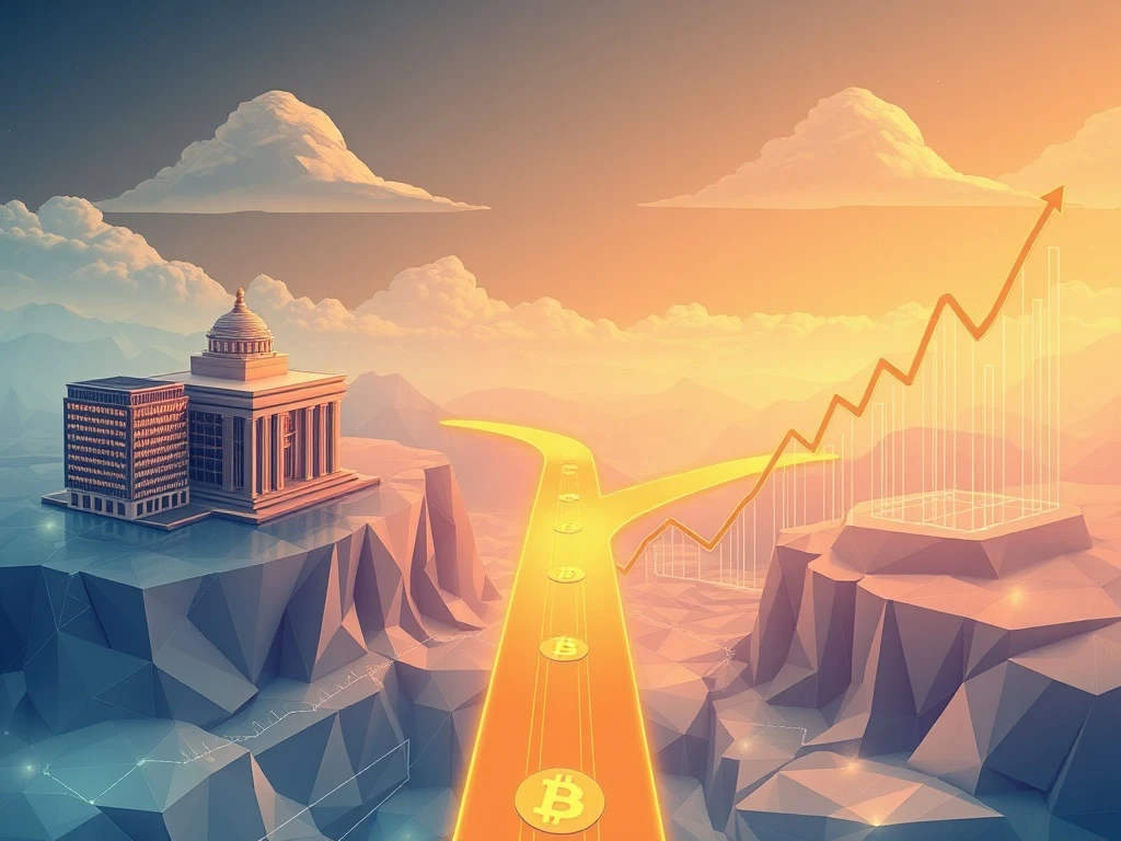 Three cryptocurrency investment paths showing crypto upside 2025 potential through institutional and speculative opportunities