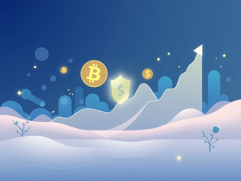 A visual representation of simplified cryptocurrency trading on the HashJ platform, highlighting profit opportunities with Bitcoin and XRP.