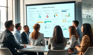 A diverse team of CX consultants collaborating to strategize and enhance customer experience for a thriving business.