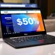 A sleek Dell touchscreen laptop showcasing an amazing Dell laptop deal on Amazon.