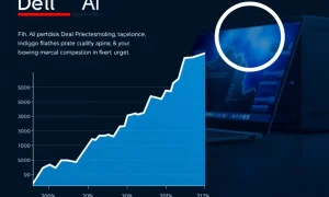 Dell stock performance analysis showing AI growth versus market decline trends