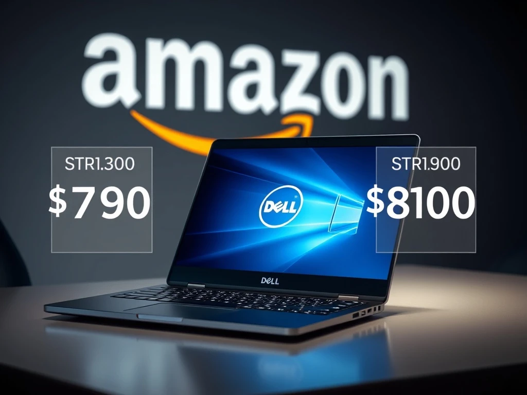 A high-performance Dell touchscreen laptop showcasing its sleek design and the remarkable $800 Amazon deal, highlighting significant savings.