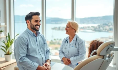 A modern dental clinic interior showcasing advanced equipment, symbolizing high-quality dental care Turkiye provided by Elf's Smiles.