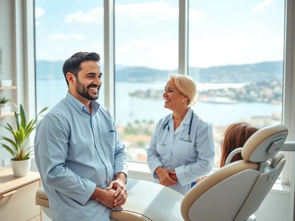 A modern dental clinic interior showcasing advanced equipment, symbolizing high-quality dental care Turkiye provided by Elf's Smiles.