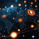 Digital Currencies transforming global finance, showing secure transactions and interconnected networks.