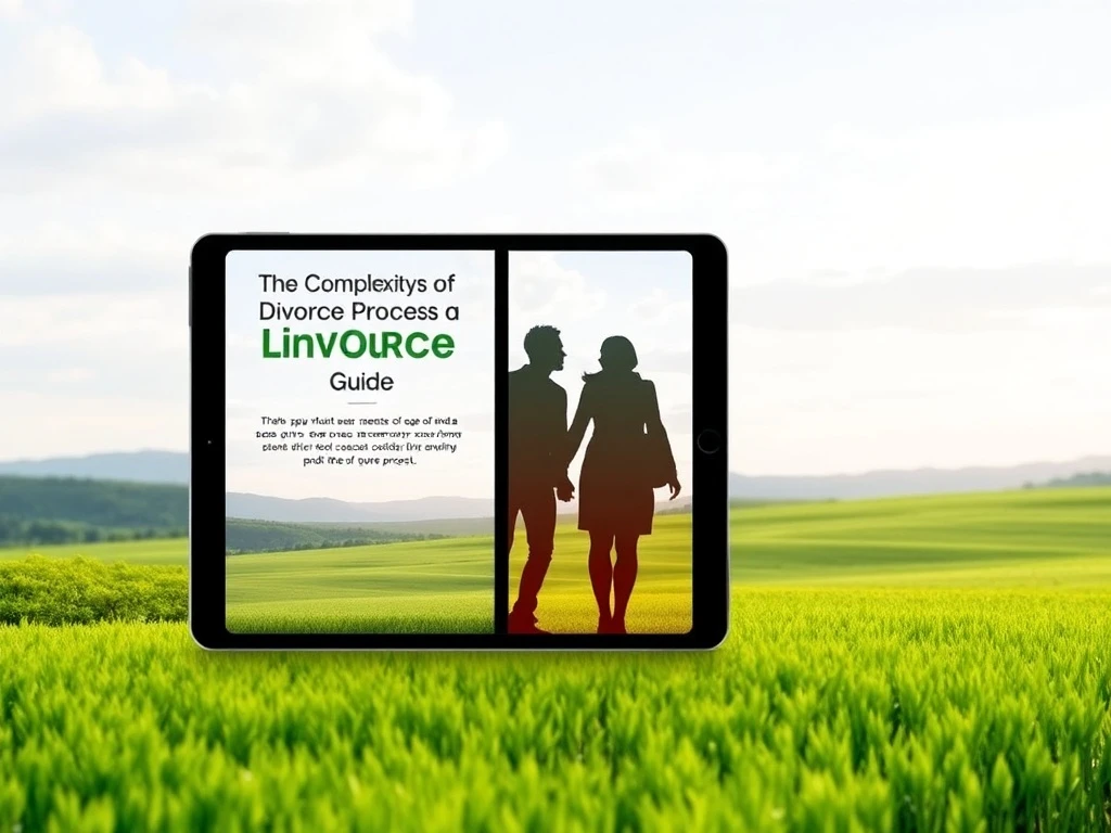 An open legal guide on a tablet, symbolizing clarity and support for those navigating the divorce process.