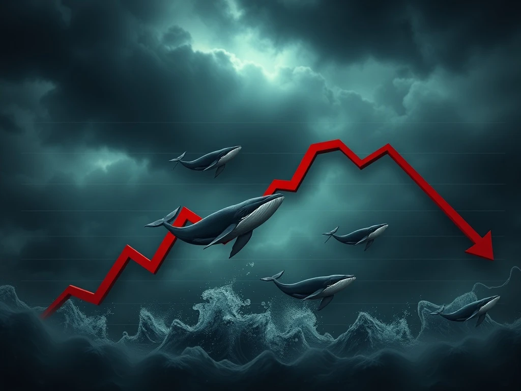 Dogecoin price drop analysis showing whale selling activity and technical indicators