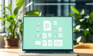 Sustainable business practice of mailing documents online reduces environmental impact and paper waste