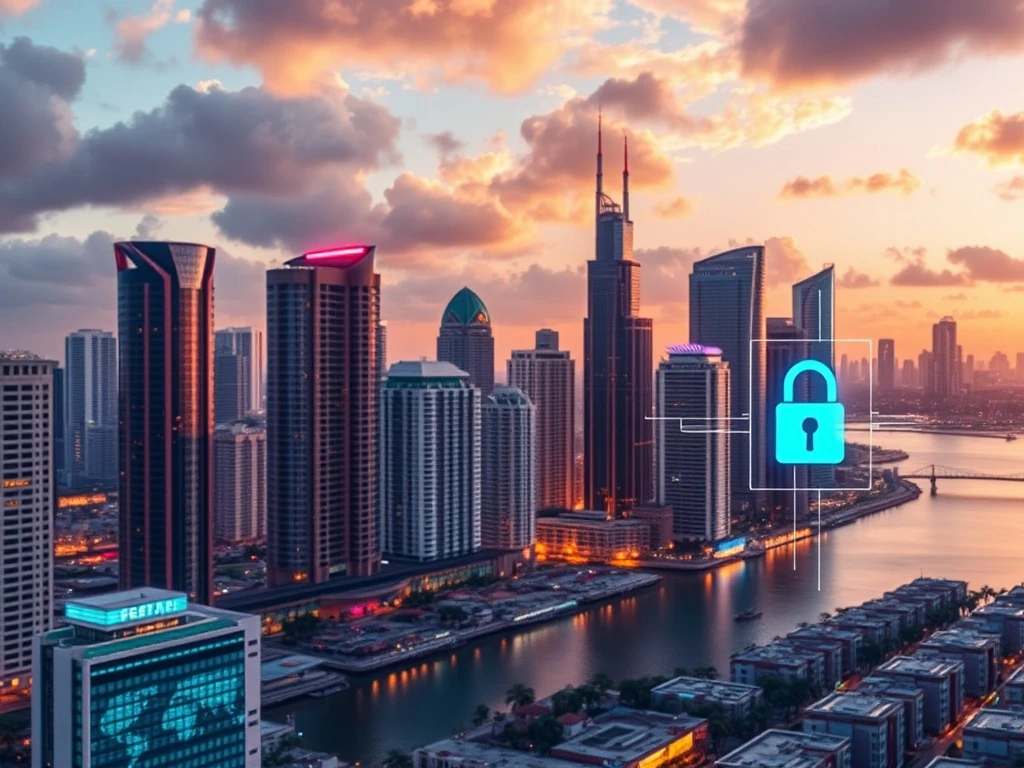An illustration depicting the global reach of E-Estate Group's real estate tokenization platform, connecting investors to properties worldwide.