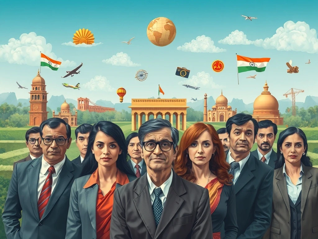 An illustration showing foreign business executives confronting various obstacles, symbolizing the critical challenges for enterprises entering India's market.