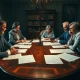 Family estate dispute resolution involving legal documents and inheritance conflict