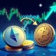 ETH/BTC investor transferring Ethereum to Coinbase Prime platform with transaction visualization