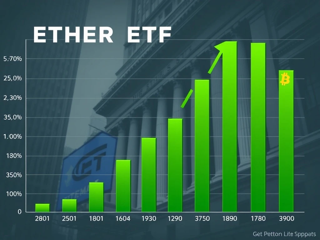 Ether ETFs dominating Bitcoin in massive investment inflows chart