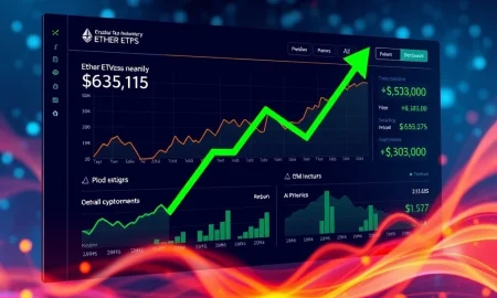 A vibrant chart illustrates the record-breaking $3.75 billion crypto inflows, highlighting the significant contribution of Ether ETFs to this unprecedented investment surge.