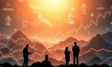 A visual representation of soaring Ether futures open interest amidst a cryptocurrency market rally, questioning the sustainability of Ethereum's price.