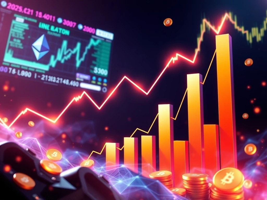 A chart showing the remarkable upward trajectory of Ethereum price, reflecting its 4-year high weekly close.