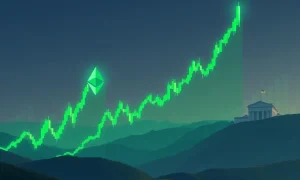 A 'god candle' on a crypto chart signifies a strong upward movement in Ethereum Price, targeting $6,000.