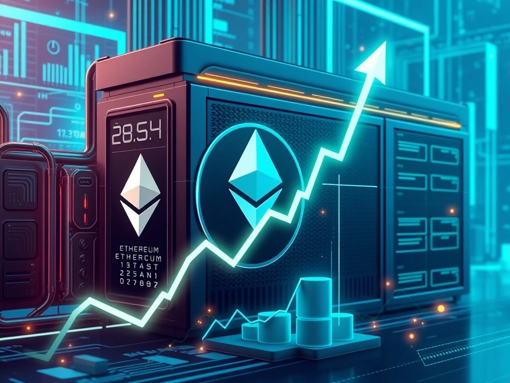 Ethereum price surge alongside AI mining technology representing crypto investment opportunities