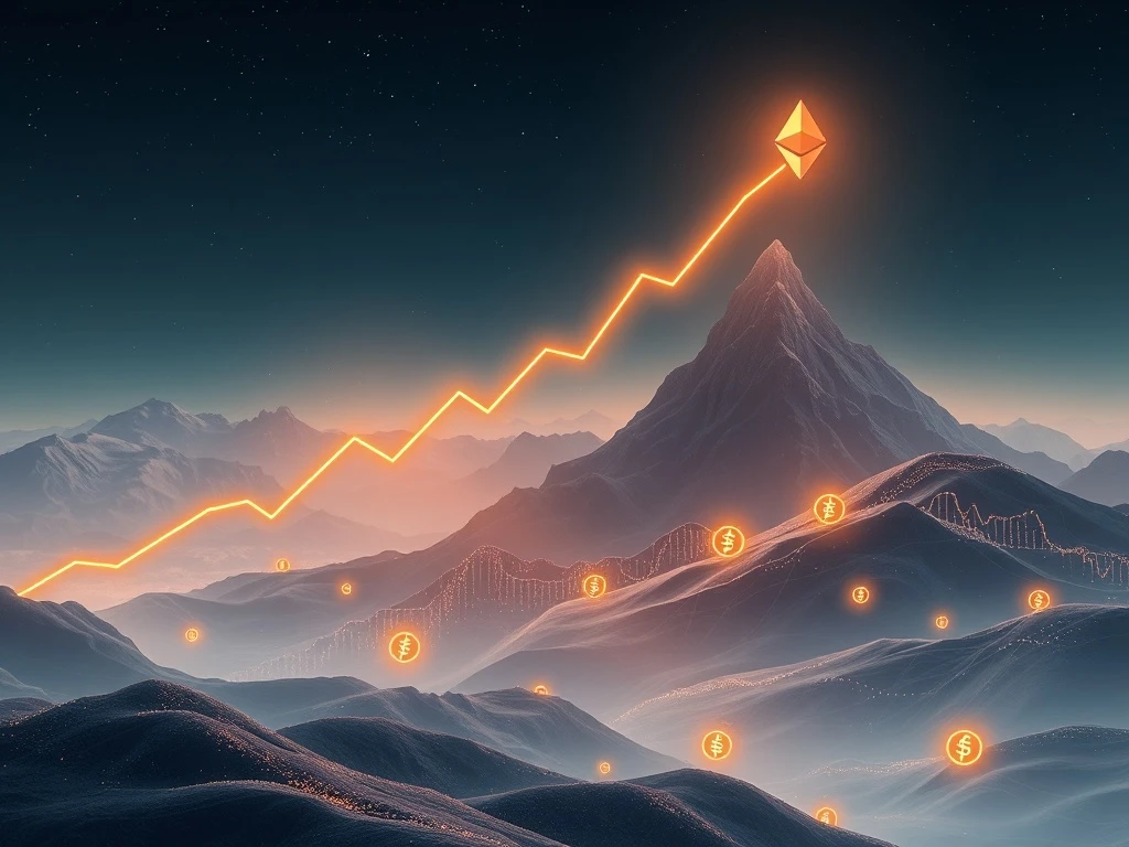 A chart showing the significant upward trend of Ethereum price, indicating a strong breakout and future growth potential.