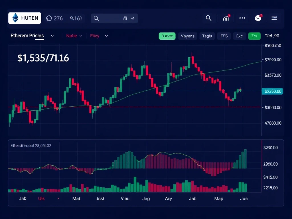Ethereum price prediction chart showing technical analysis and market indicators for August 2025