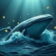 Ethereum whale emerging with digital coins representing market accumulation and recovery potential