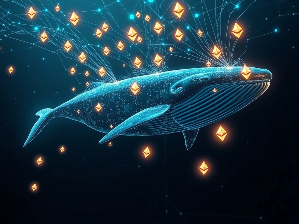 An Ethereum whale impacting the market with a large sale of ETH, causing ripples in the cryptocurrency space.