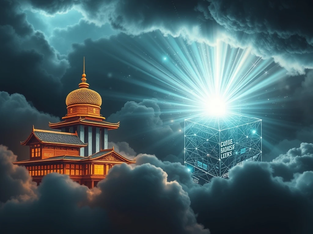 Business transformation through exponential disruption showing traditional to digital evolution