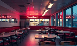 Strategic fast-food chain closures showing empty restaurant during corporate restructuring