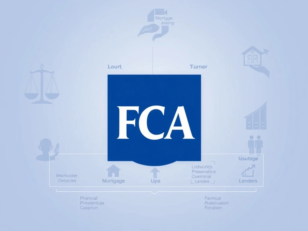 Illustrating the FCA Mortgage Overhaul impacting UK borrowers and lenders, showing regulatory changes leading to a fairer market.