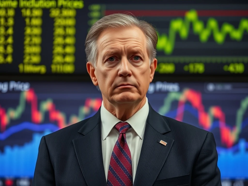 A Federal Reserve official conveying a stern Fed inflation warning regarding future persistent price increases, highlighting economic concern.