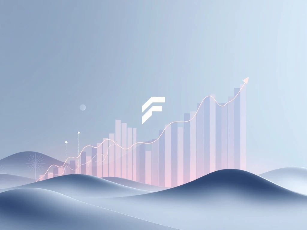 A visual metaphor for Figma IPO strategy, showing a steady ascent representing long-term growth and stable investment.