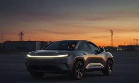Fisker bankruptcy aftermath showing abandoned electric vehicles in industrial setting