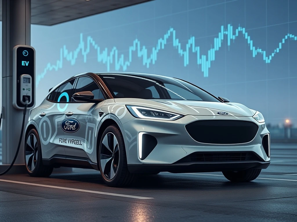 Ford's new electric vehicle (EV) charging, symbolizing potential growth for Ford EV stock in the competitive auto market.