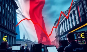 French banking crisis showing stock market crash and political instability impact on financial sector