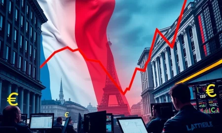French banking crisis showing stock market crash and political instability impact on financial sector
