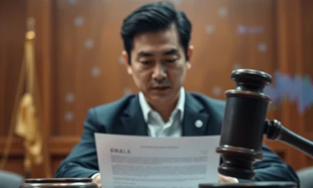 Changpeng Zhao challenging an FTX lawsuit, symbolizing the legal battle over alleged fraudulent transfers in the crypto industry.