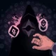 An abstract illustration showing the resilience and evasion tactics of Garantex, a sanctioned cryptocurrency exchange, against regulatory efforts.