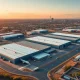 Modern warehouses and logistics centers illustrating the rapid growth of Gauteng's Fastest-Growing Hubs in Waterfall and Midrand.