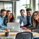 Gen Z professionals finding connection through office jobs and collaborative work environment