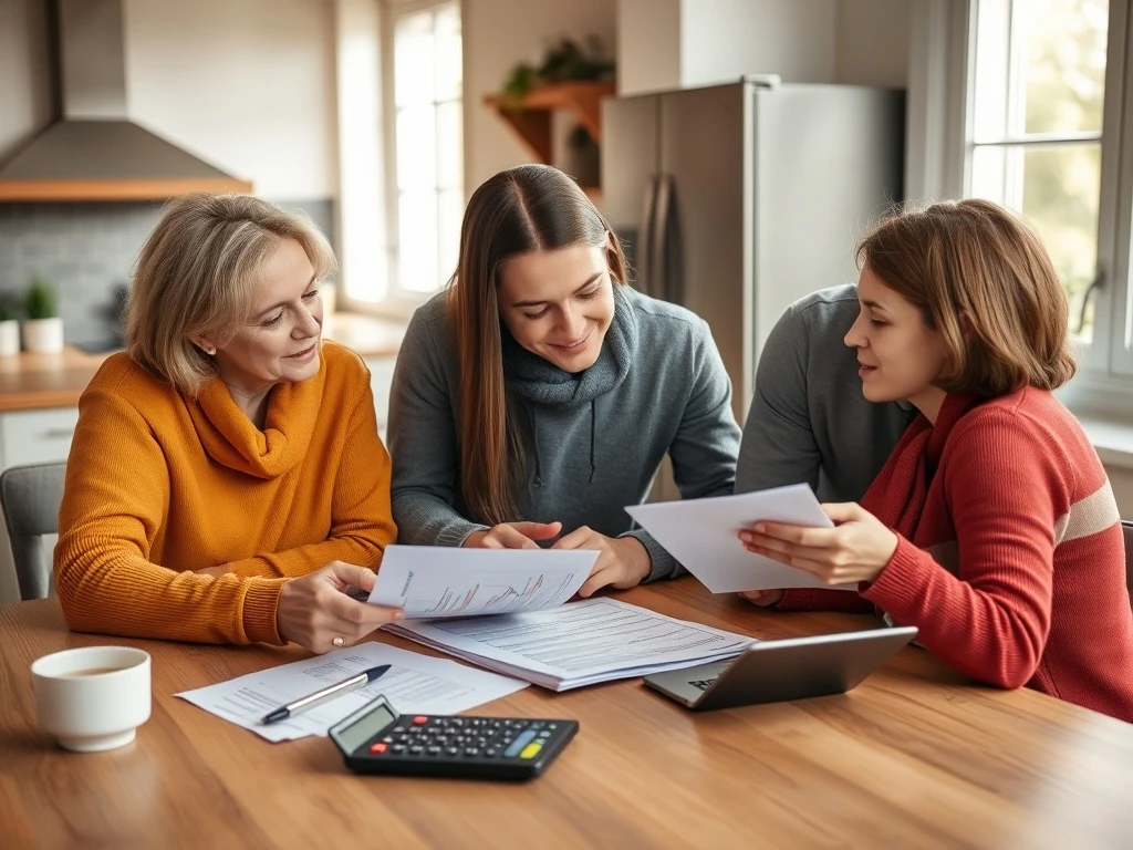 Couple discussing gift tax implications with family member over financial documents