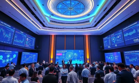 Global Blockchain Congress conference in Dubai featuring Web3 innovators and investors networking