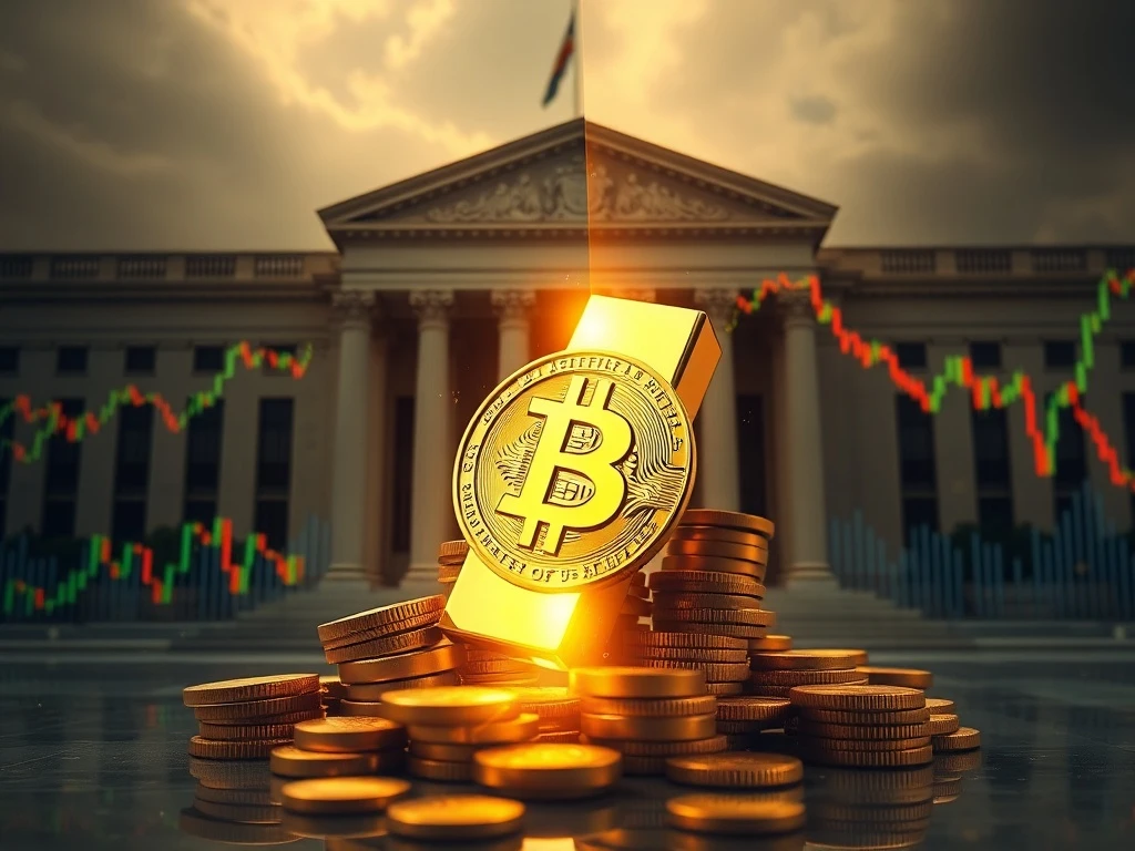 Gold and bitcoin merging as alternative investments during financial uncertainty