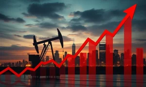 Goldman Sachs Brent oil scenario analysis showing dramatic price movement prediction