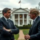 A tense meeting between the Goldman Sachs CEO and a White House representative, illustrating the dispute over economic forecasts.