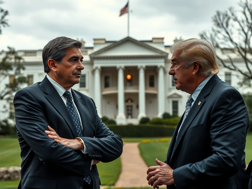 A tense meeting between the Goldman Sachs CEO and a White House representative, illustrating the dispute over economic forecasts.