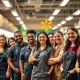Happy grocery workers benefiting from enhanced support, symbolizing the positive impact of new grocery worker benefits across the industry.